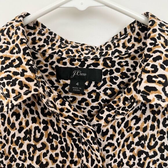 J. Crew animal print blouse 4 - Picture 2 of 8